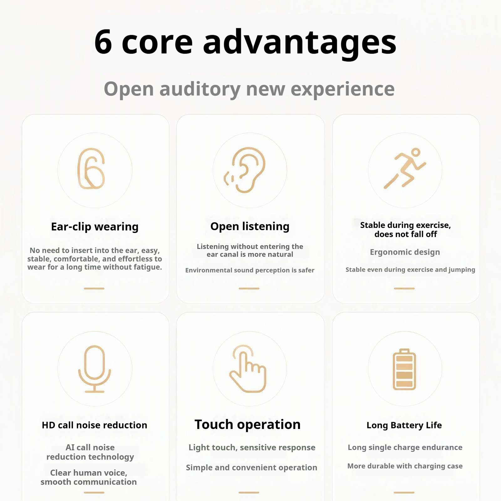 KP-124 Casques Bluetooth sans fil à clips d'oreilles sans fil de la meilleure vente