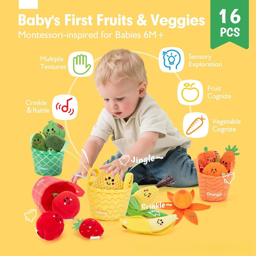Jouets sensoriels de fruits et légumes Montessori