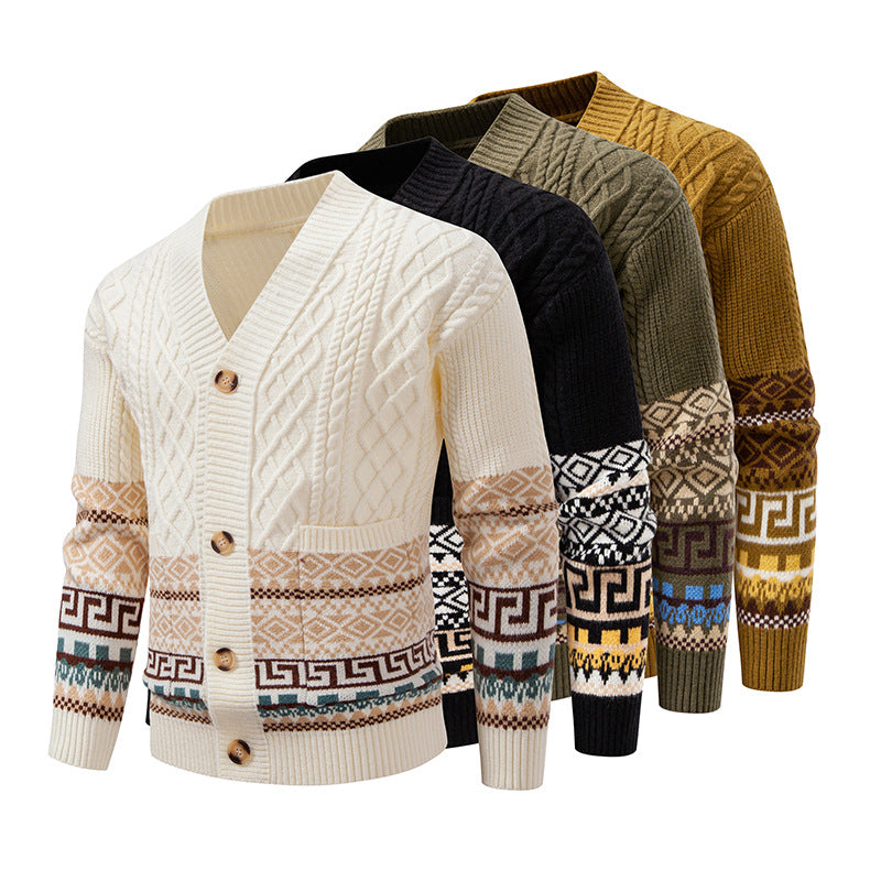 Veste casual pour hommes en tricot