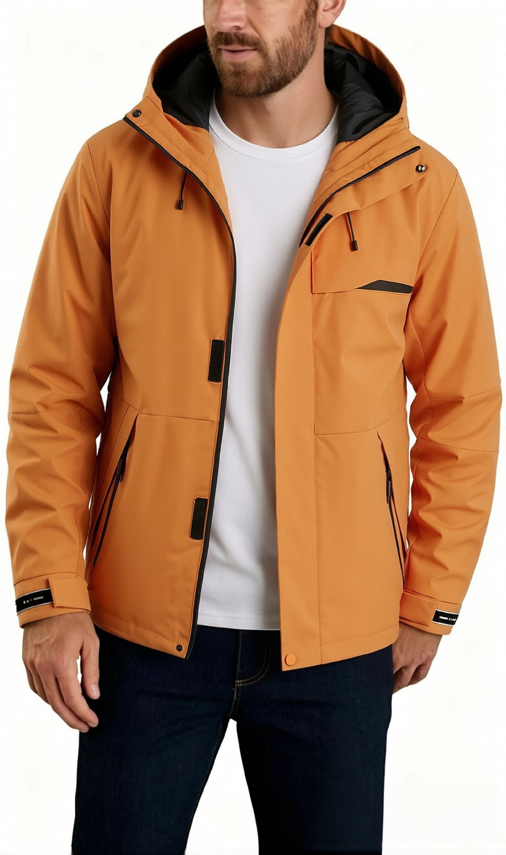 Veste multi-fonctionnelle d'extérieur pour homme en couleur solide