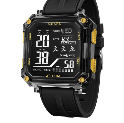 Casual Fashionable Stopwatch Alarm Sports Watch pour les étudiants