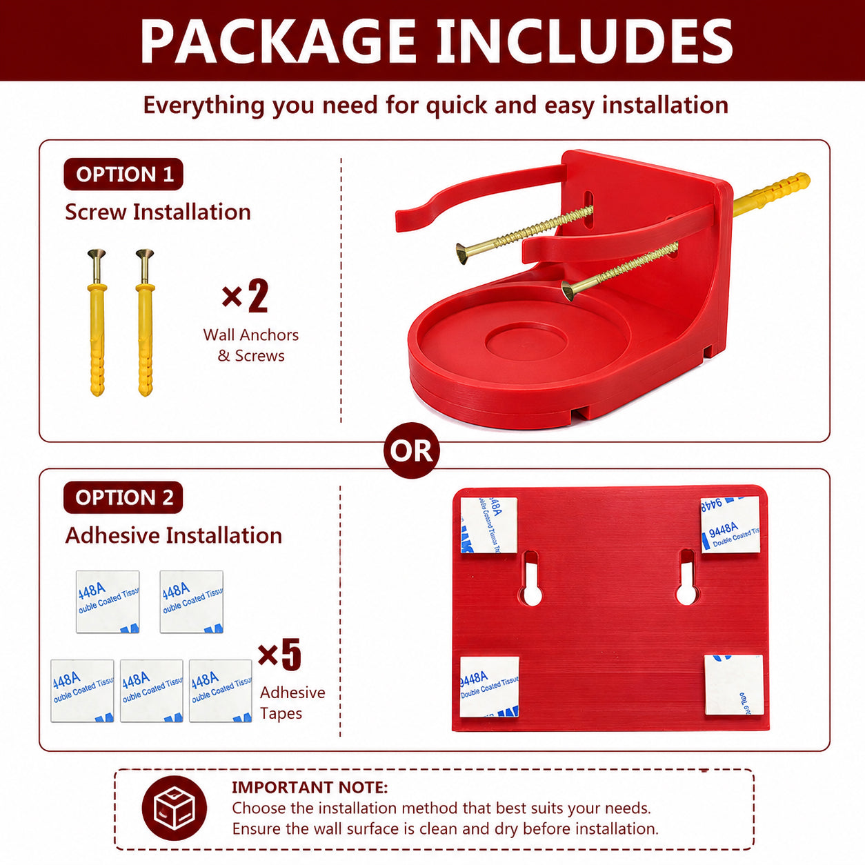 Durable ABS Red étouffant dispositif de sauvetage Support mural Airway Clearance Tool Hol stockage