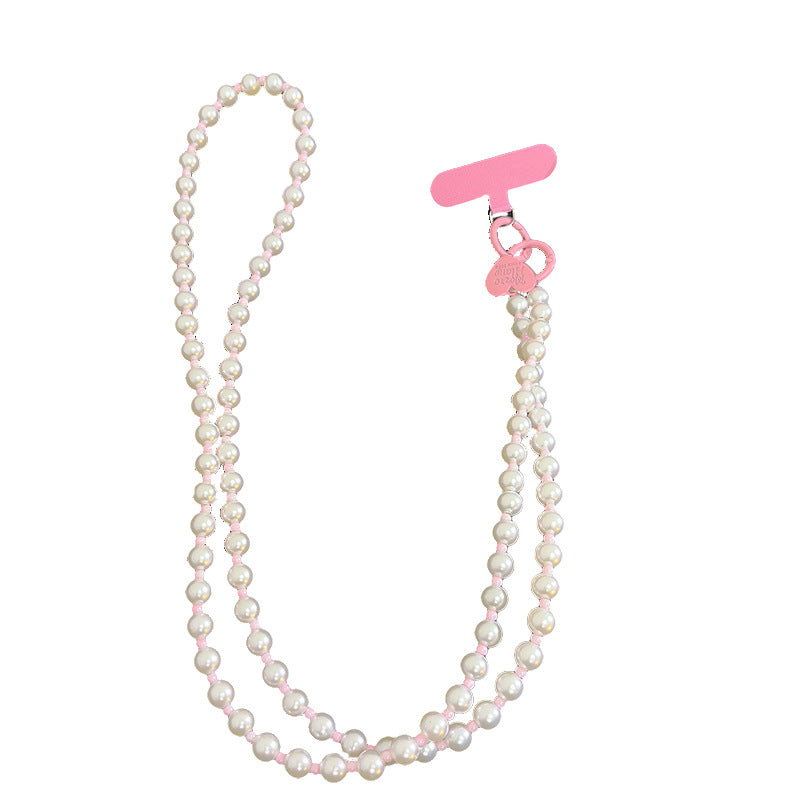 Love Pending Pearl Crossbody Chaîne Wristband Wrist Strap Universal Mobile Phone Lanyard