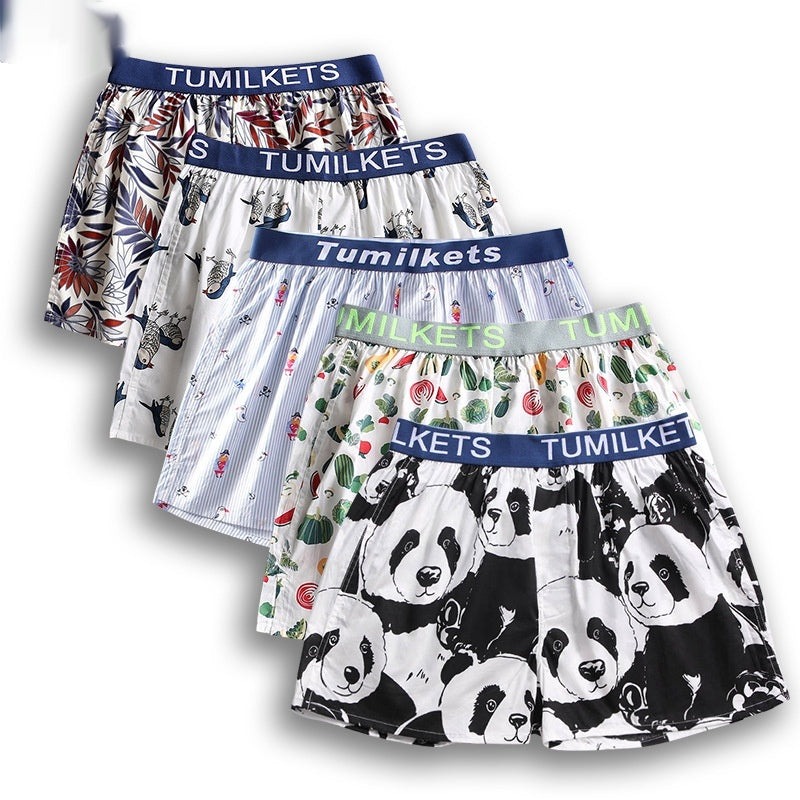 Short de boxeur imprimé homme Short de boxeur à la maison slips de boxeur en coton