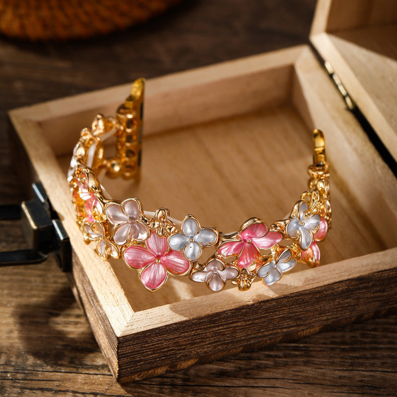 Bracelet de montre élastique floral coloré