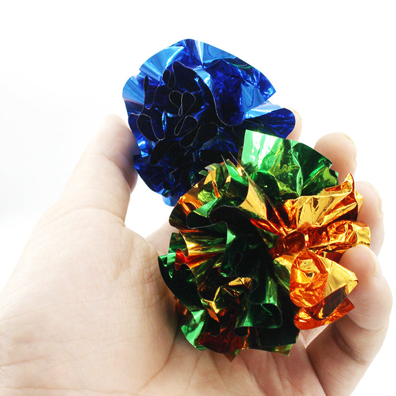 Jouet chat sonnerie papier boule couleur CGrasping Ball