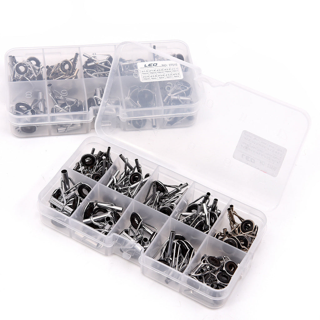 Boxed Sea Fishing Rod Rod Légèrement Guide Ring Set 80pcs Accessoires d'équipement de pêche