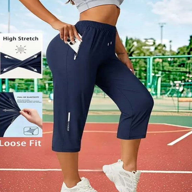 Pantalons de culture en glace à séchage rapide casual sportif pour femmes