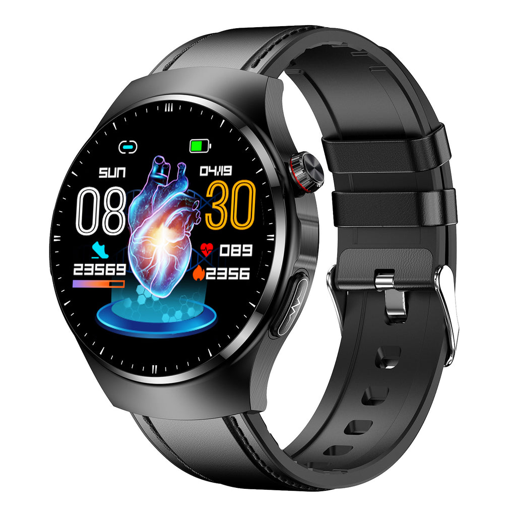 Smart Watch TK25 Bluetooth appelant le glucose sanguin Uric acide lipide de sang