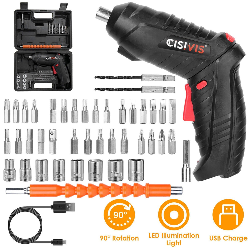 47 En 1 ensemble de perceuses électriques sans fil Conducteur électrique tournevis rechargeable NOUVEAU