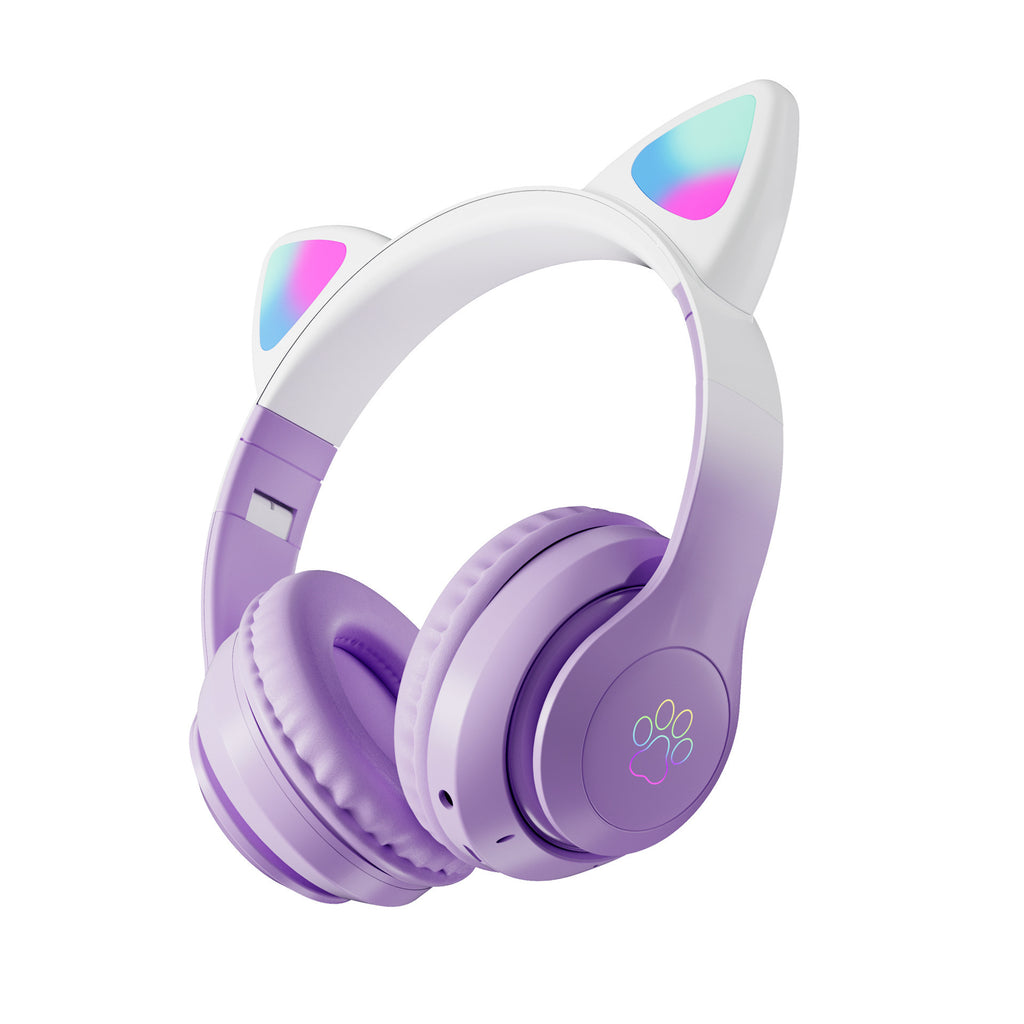 Écouteurs Bluetooth sans fil pliables couleur dégradé
