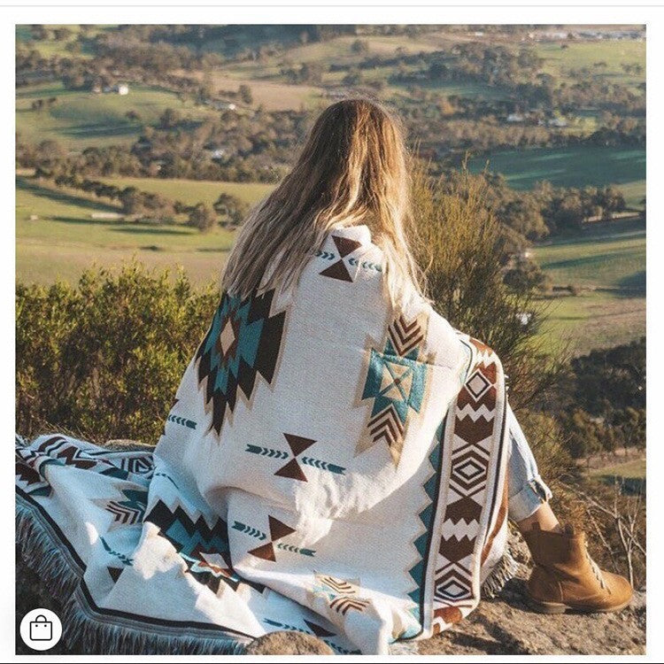 Commerce extérieur Camping Blanket Moisture-Proof Camping Mat Jacquard Tapestry