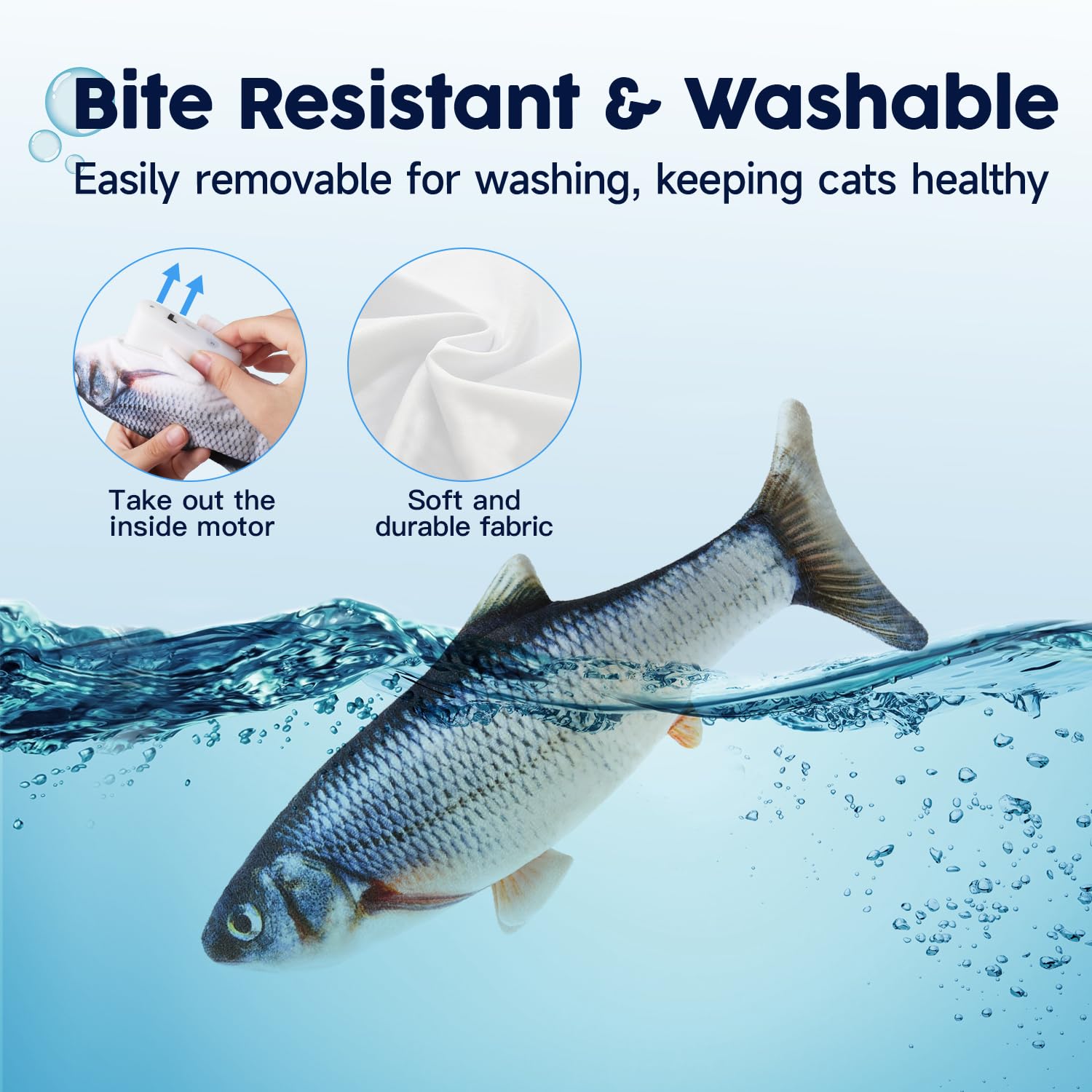 Jouets de chat Floping Poisson avec Catnip