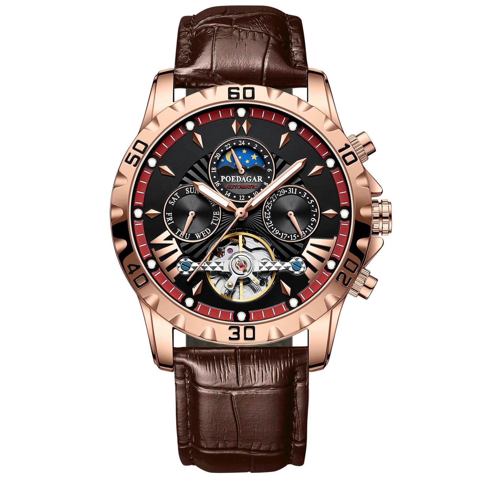 Machinerie automatique de luxe de montre pour hommes