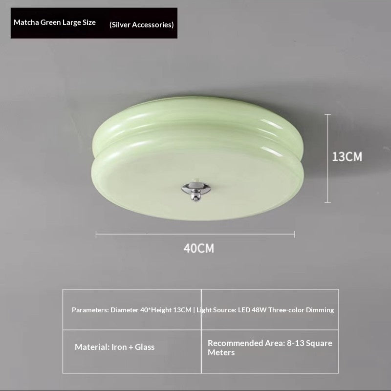 Lumière de plafond en verre de crème pour l'entrée ou le balcon