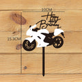 Décoration de fête d'insertion de gâteau anniversaire de voiture de moto