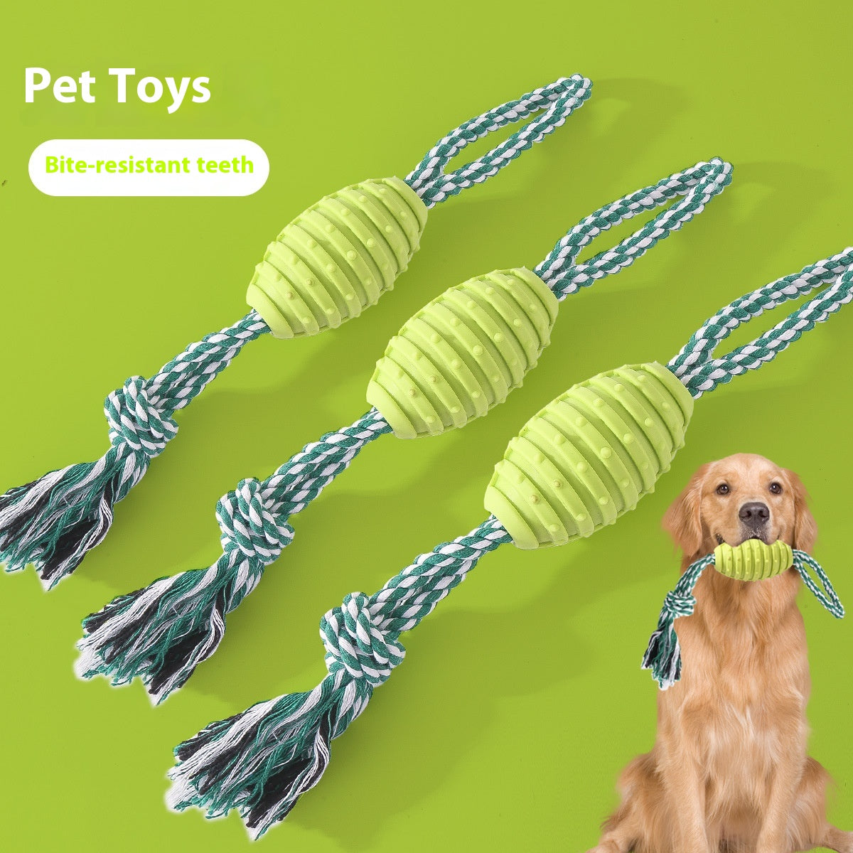 Jouet de molar de chien gros plis et des haches Pet soulageant balle farouche de corde de coton