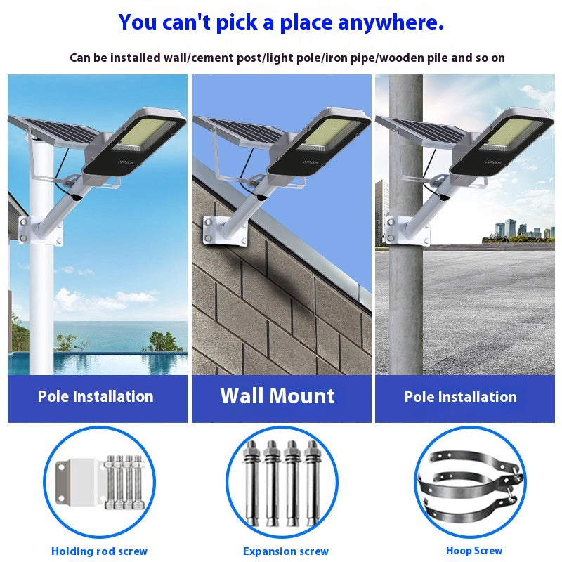 Solar Street Lampe Courtyard Lampe extérieure Rural Waterproof