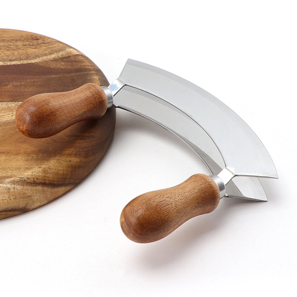 Outil de cuisine domestique à coupe double en acier inoxydable