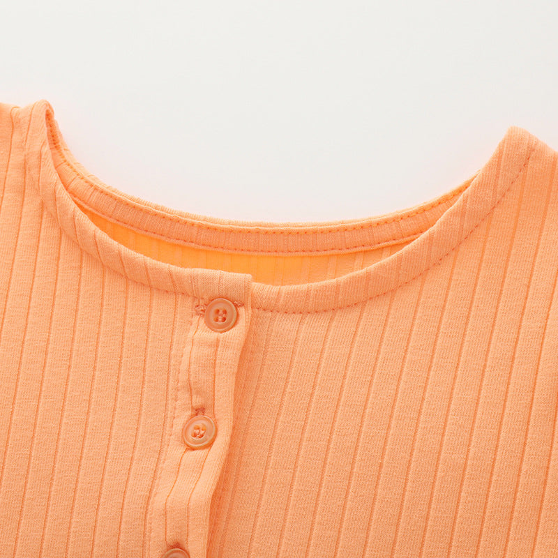 Short-sleeved round-neck children's dress