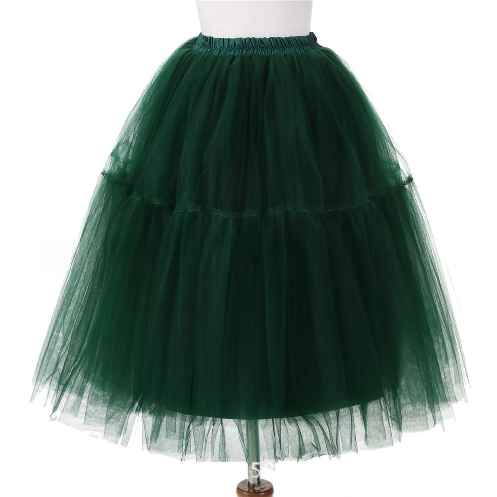 Jupe européenne et américaine à 6 couches Tulle plissée