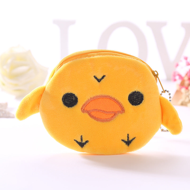En peluche Mignon Coin Purse Cartoon Cloth cas clé pour femmes