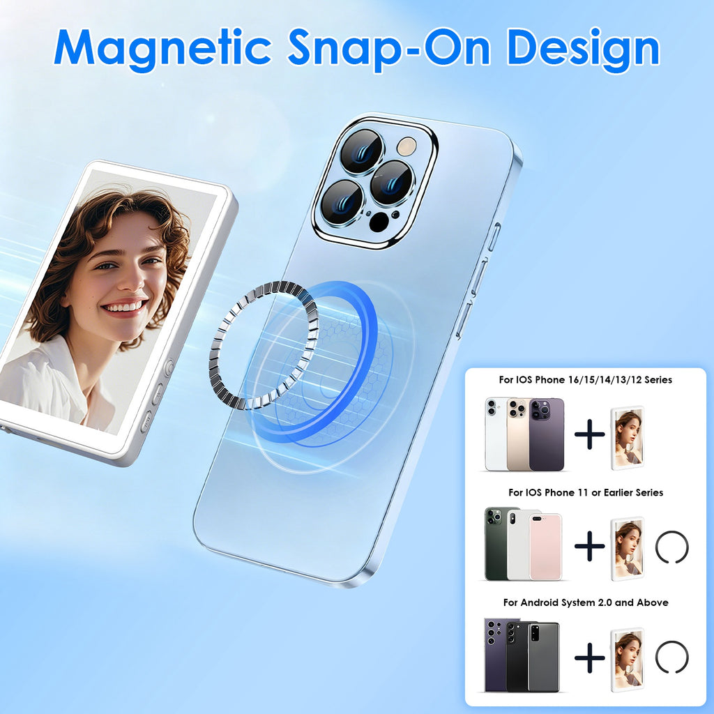 Vlog Selfie moniteur écran magnétique caméra arrière moniteur de téléphone sans fil Selfie moniteur