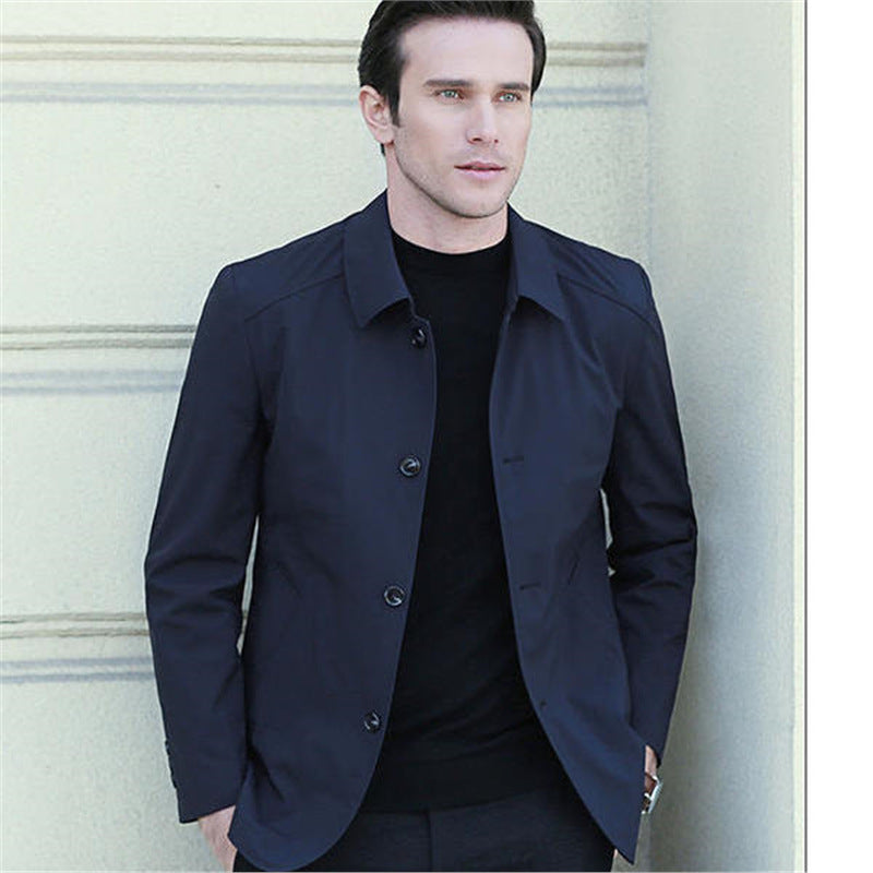Collar Dad-style Button-up Casual Summer Jacket