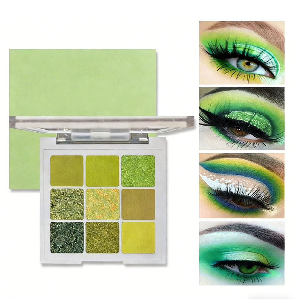 9 couleurs Palette de paupière verte