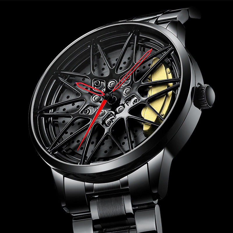 Men's Hollow Three-dimensional Electronic Wheel Watch