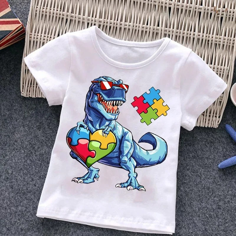 Garçons avec autisme T-shirt Puzzle Top