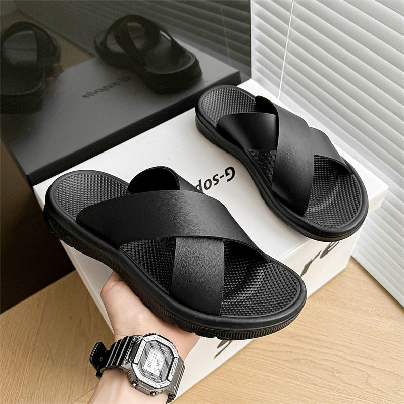 Lazy Slippers Beach Sandales Minimalist ouvert orteil hommes diapositives