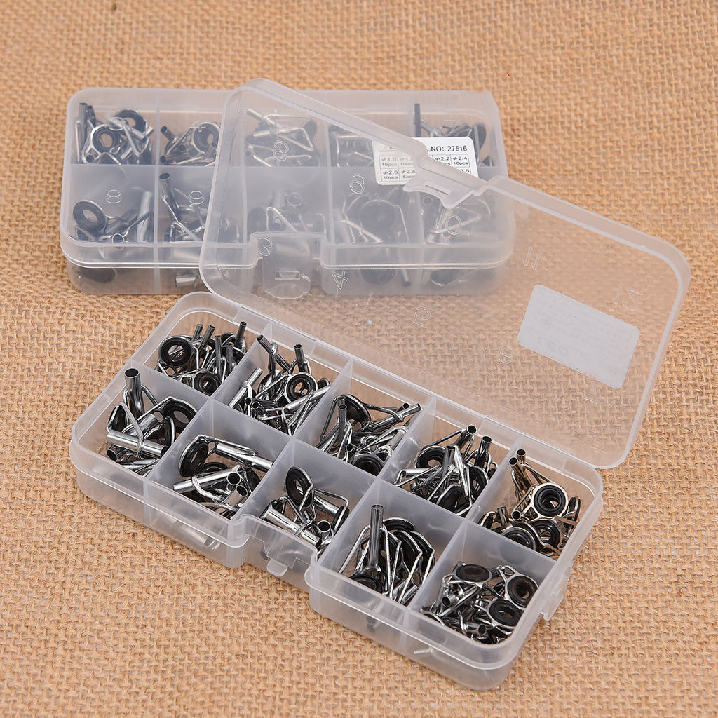 Boxed Sea Fishing Rod Rod Légèrement Guide Ring Set 80pcs Accessoires d'équipement de pêche