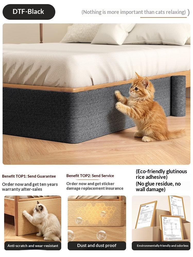 Porter résistant et non Shedding Vertical Wall Sticker Cat Scratch Board