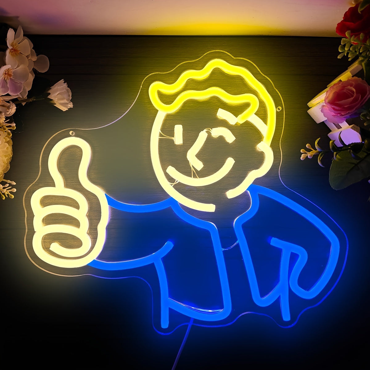 LED Neon Bat Cave Bar panneau lumineux décoratif avec Bells Flexible en forme d'éclairage