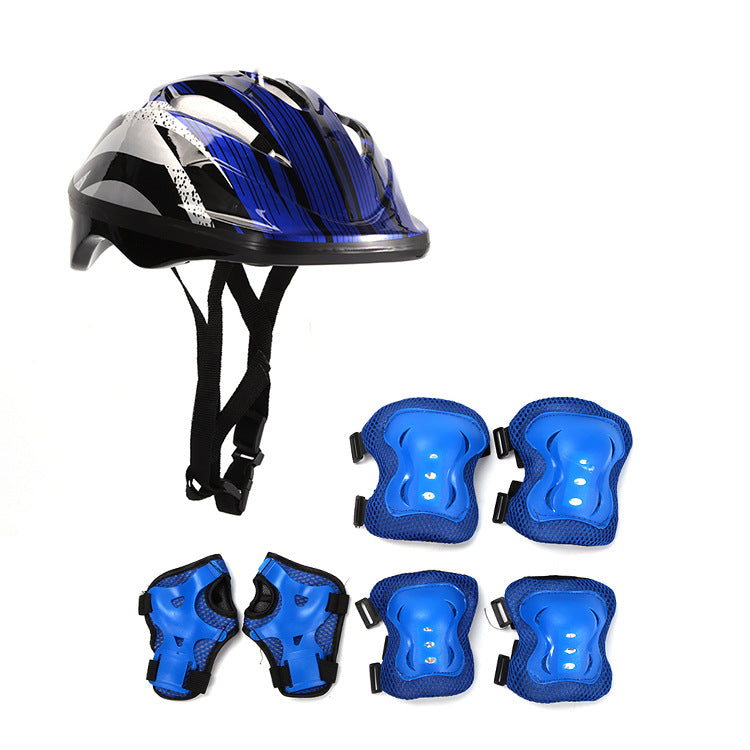 Jeu d'équipement de protection Roller Skateboard Sports Knee Pads Skater Casque