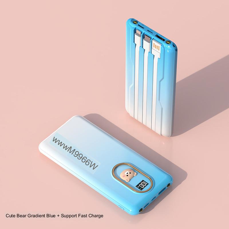 66W est livré avec 3 fils Super Fast Charge 20000mAh Power Bank Grande Puissance Mobile