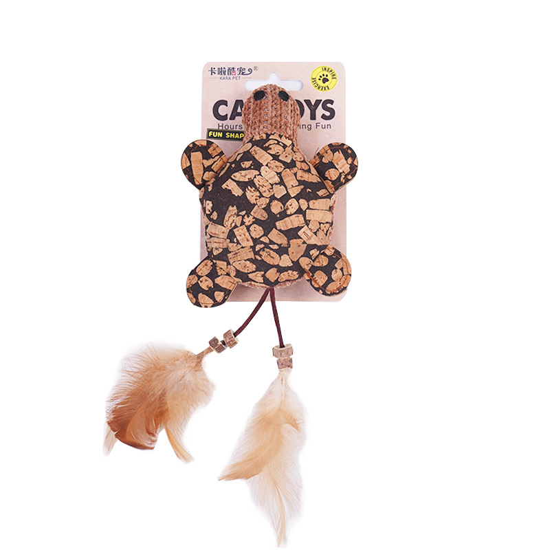 Jouets de chat, baguette de chat auto-amusante avec Catnip et plumes pour le soulagement de l'ennui, Bite-résistan