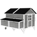 Roues Coop W de poulet en bois