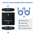 Splitter de partage de clavier bidirectionnel USB 30