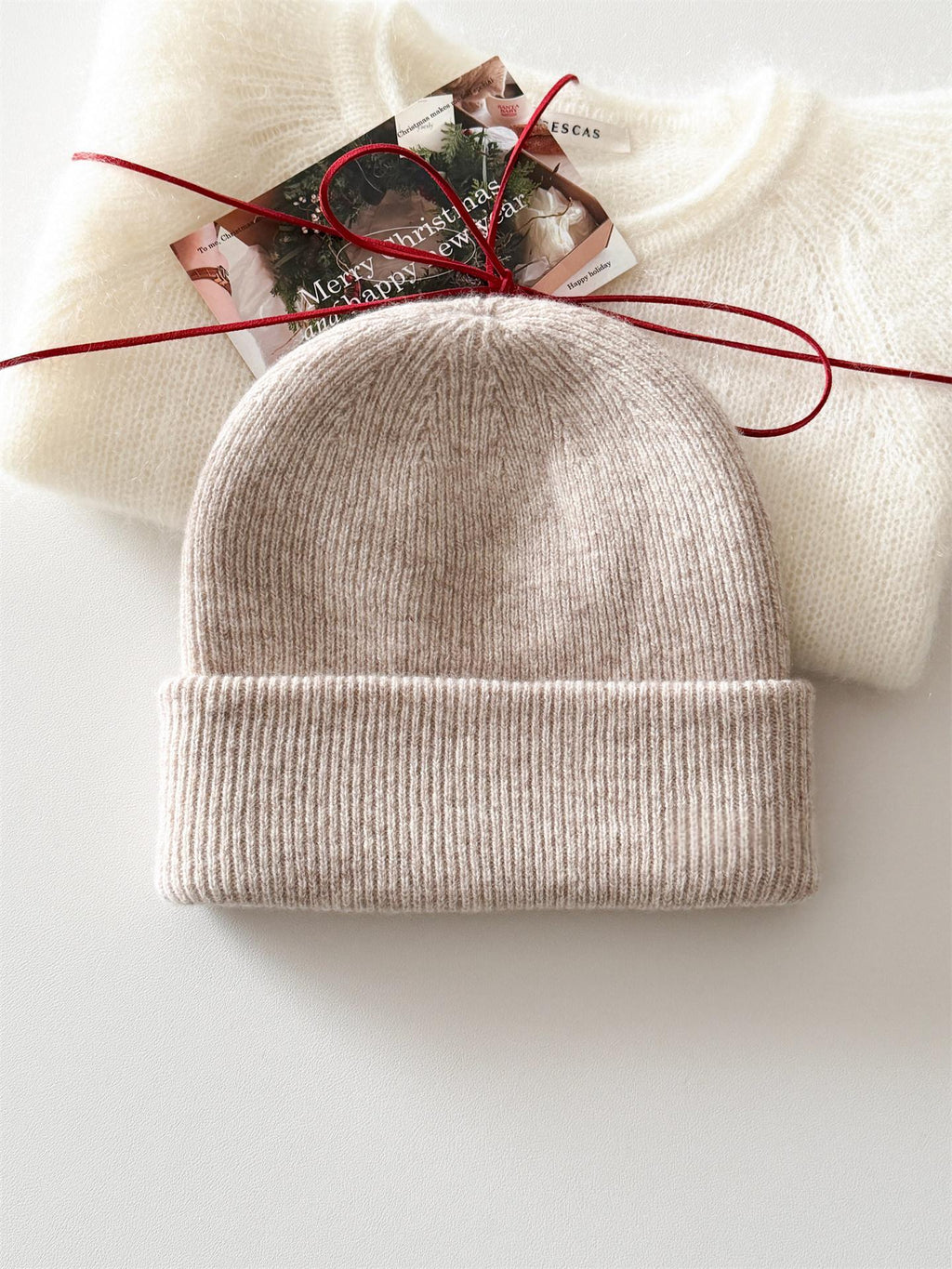 Bonnet en double couche pour femmes - Chapeau chaud d'hiver doux stretchy pour temps froid Outdo