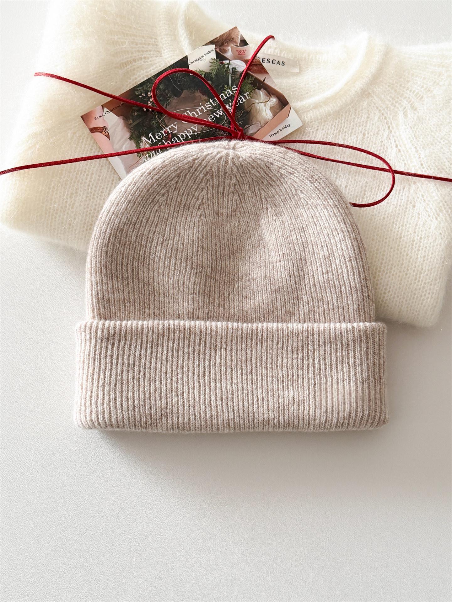 Bonnet en double couche pour femmes - Chapeau chaud d'hiver doux stretchy pour temps froid Outdo