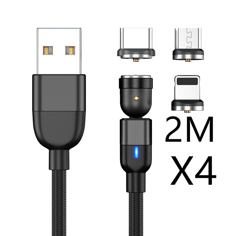 Câble de données magnétique Câble de charge de rotation à 3 540 degrés