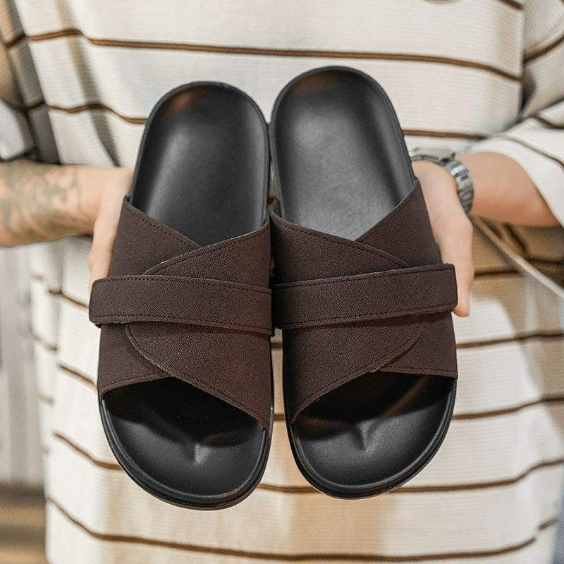 Pantoufles désodorisantes masculines non glissantes