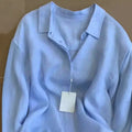 Linge d'été mince Linge de coton occasionnel Linge de lit collaré Sun Protection Top