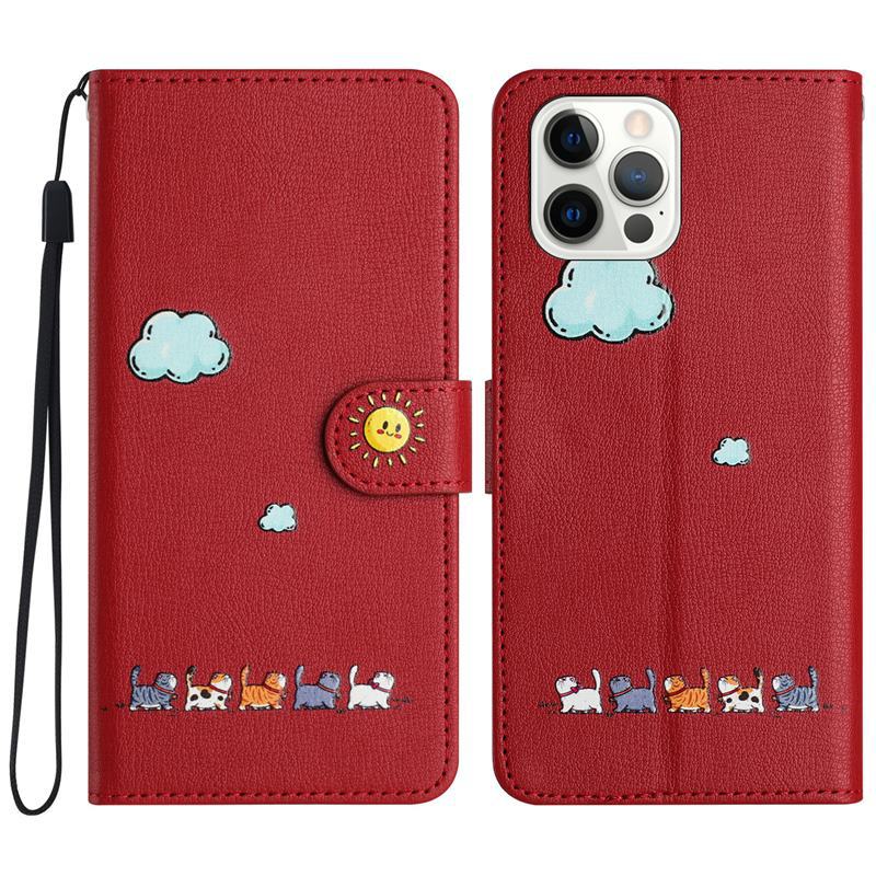 Fashion Cartoon Peint Cover Flip Card Holder