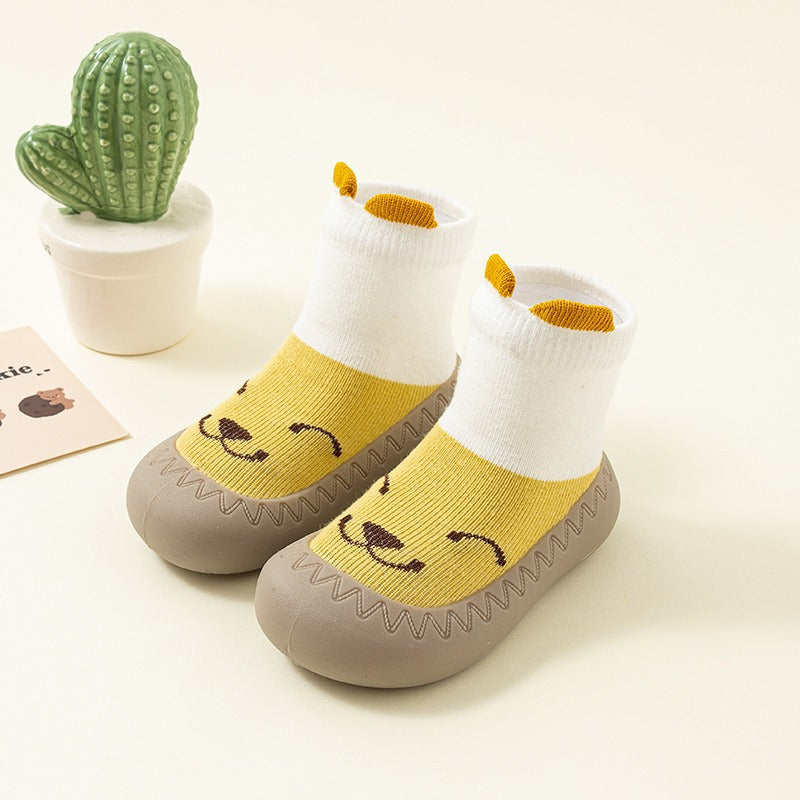 Chaussettes pour enfants à semelle épaisse Chaussures d'intérieur pour bébés