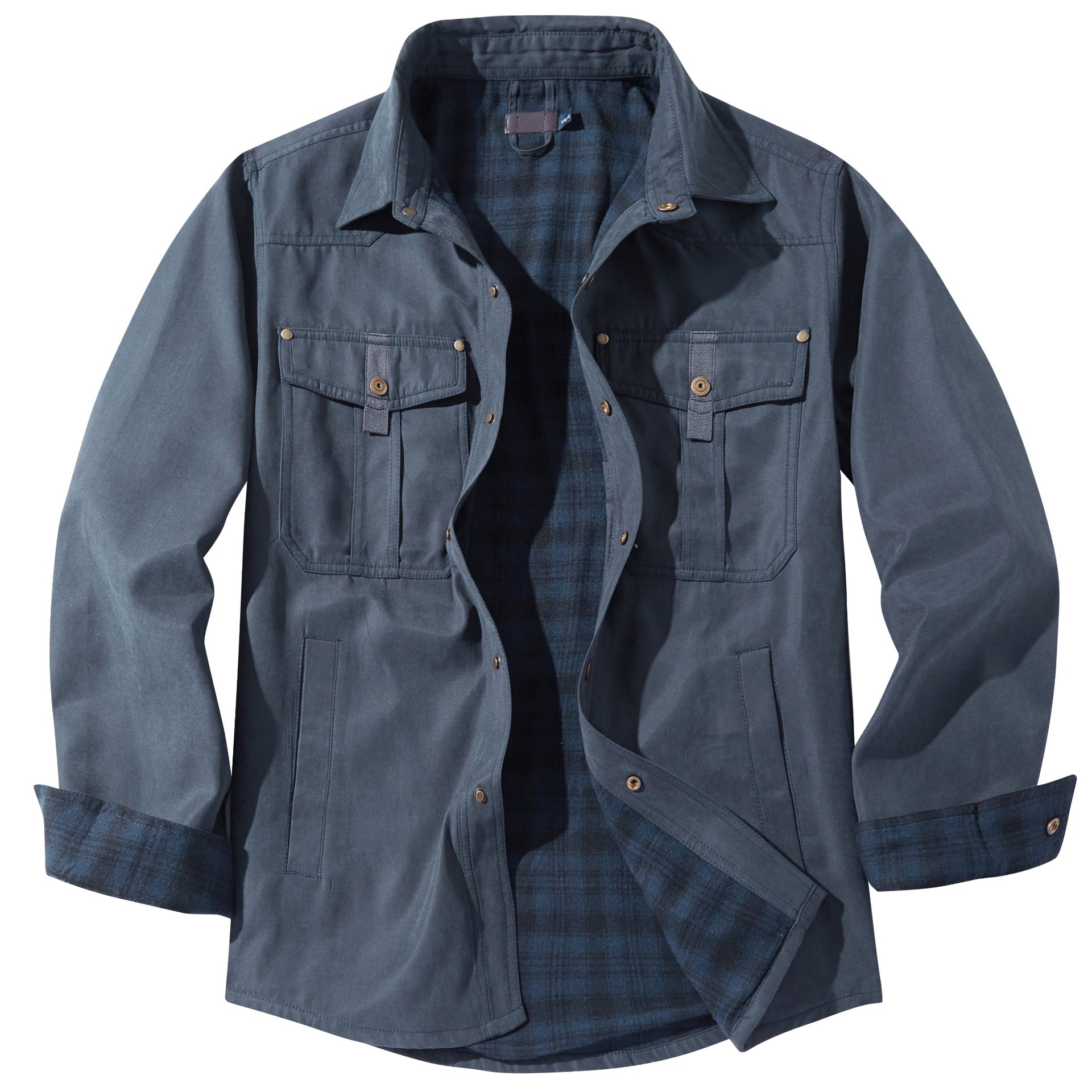 Homme Plus Taille Laps Plaid Flannel Casual Veste European American Retro Western Style Jac