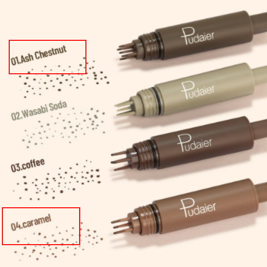 Stamp de simulation naturelle 4 couleurs Maquillage Freckle stylo