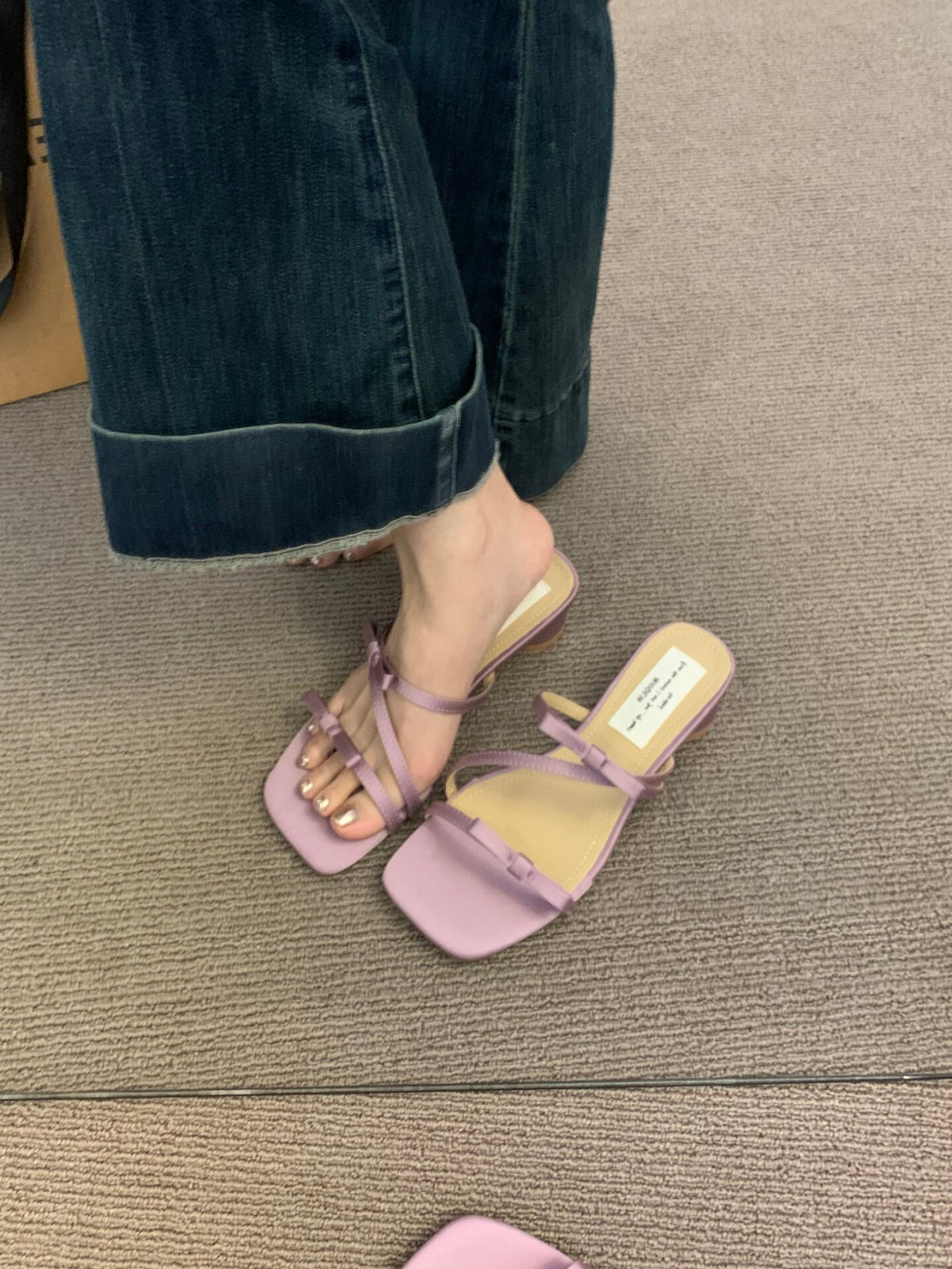 Niche Design Toe ouvert femmes Diapositive Sandales